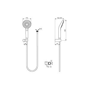 Душевая система Ideal Standard Idealrain Ceraflex BC447AA купить в интернет-магазине сантехники Sanbest