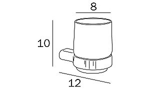 Стакан Inda Mito A2010NNE + R00100007 черный матовый купить в интернет-магазине сантехники Sanbest