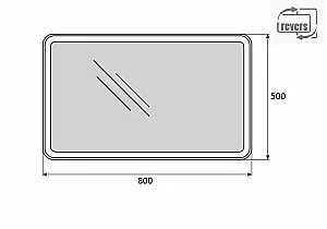 Зеркало BelBagno SPC-MAR-500-800-LED-TCH в ванную от интернет-магазине сантехники Sanbest