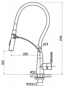 Смеситель для кухни BelBagno BB-LAM36-IN купить в интернет-магазине сантехники Sanbest