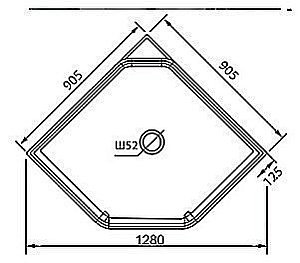 Душевой поддон Aquanet Penta 2 RAIN 90х90 купить в интернет-магазине Sanbest