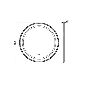Зеркало Comforty Ереван 70 00-00014156 белое в ванную от интернет-магазине сантехники Sanbest