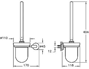 Ершик для туалета Vitra MINIMAX A44790 купить в интернет-магазине сантехники Sanbest