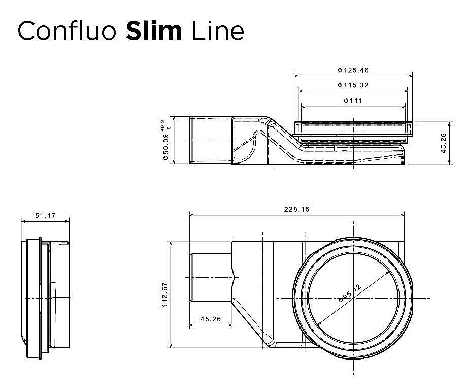 Душевой трап Pestan Confluo Slim Line 550+ купить в интернет-магазине Sanbest