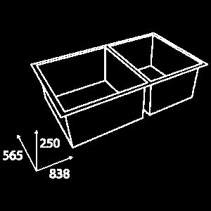 Кухонная мойка Elghansa 84 DS-3320 нержавеющая сталь купить в интернет-магазине сантехники Sanbest