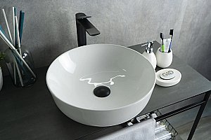 Раковина накладная Gid Esfera 41,5 D1315 51182 белая купить в интернет-магазине Sanbest