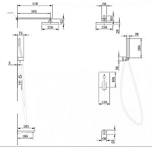 Душевая система ABBER Weiss Insel AF8017 купить в интернет-магазине сантехники Sanbest