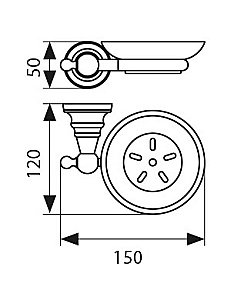 Мыльница Kaiser KH-2203 хром купить в интернет-магазине сантехники Sanbest