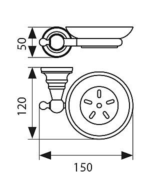 Мыльница Kaiser KH-2203 хром купить в интернет-магазине сантехники Sanbest