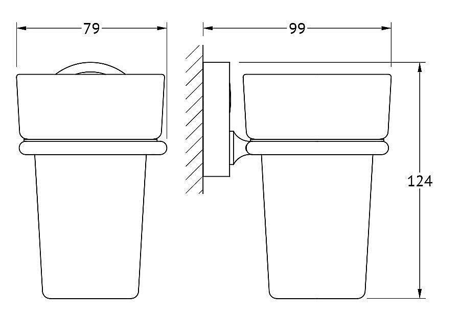 Держатель со стаканом FBS Luxia LUX 006 купить в интернет-магазине сантехники Sanbest