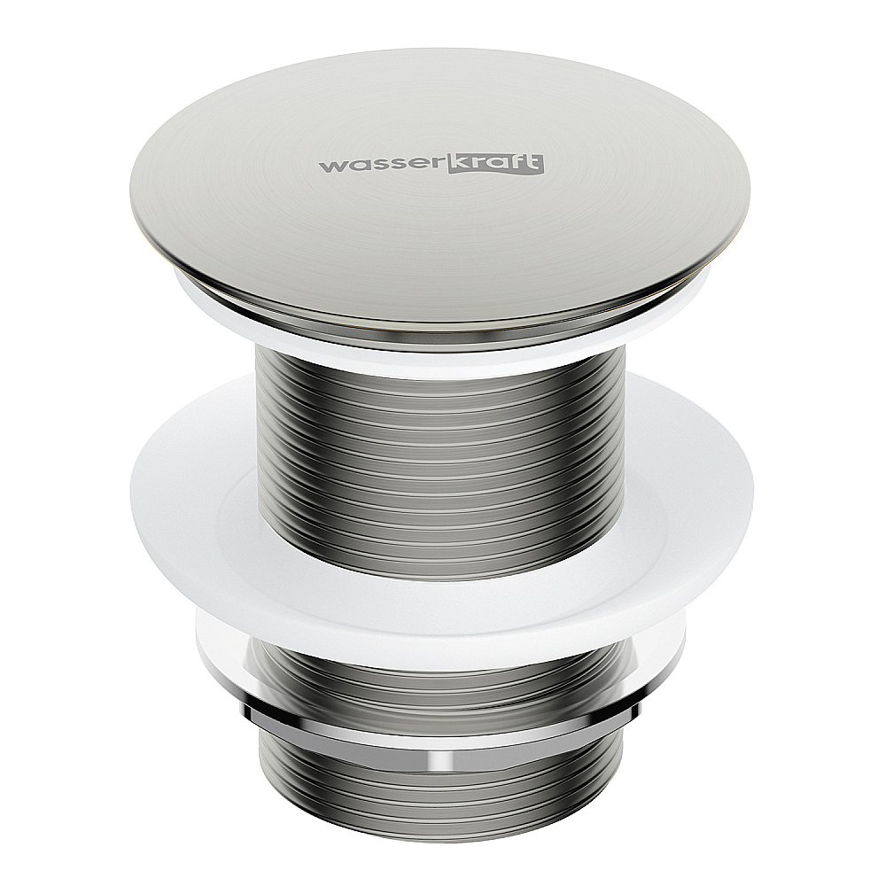 Донный клапан для раковины WasserKraft A342 никель купить в интернет-магазине сантехники Sanbest