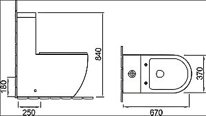 Унитаз-компакт SantiLine SL-5011SM-BD безободковый, с бачком, с крышкой микролифт, белый купить в интернет-магазине Sanbest