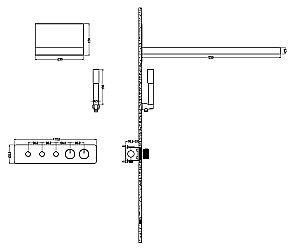 Душевая система Boheme FUSION 131-MG матовое золото купить в интернет-магазине сантехники Sanbest
