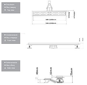 Душевой трап ESBANO Combi C-NICE-80MC 80 матовый хром купить в интернет-магазине Sanbest