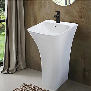 Раковина напольная WeltWasser WW LEERBACH 4543 GL-WT 45 белая купить в интернет-магазине Sanbest