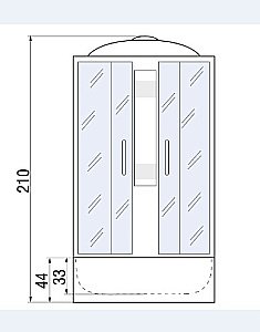 Душевая кабина RIVER NARA 44 100x100 купить в интернет-магазине Sanbest