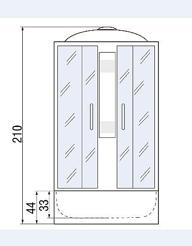 Душевая кабина RIVER NARA 44 100x100 купить в интернет-магазине Sanbest