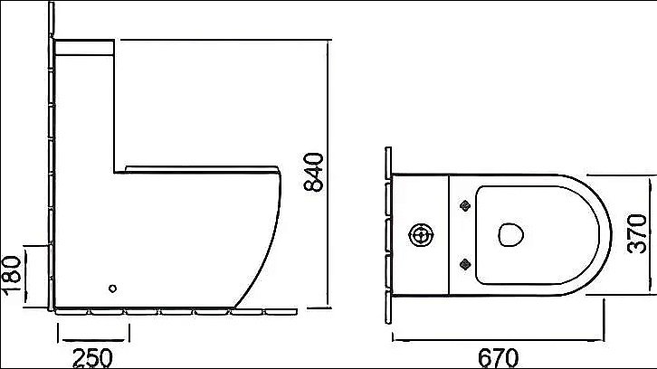 Унитаз-компакт SantiLine SL-5011SM-BD безободковый, с бачком, с крышкой микролифт, белый купить в интернет-магазине Sanbest