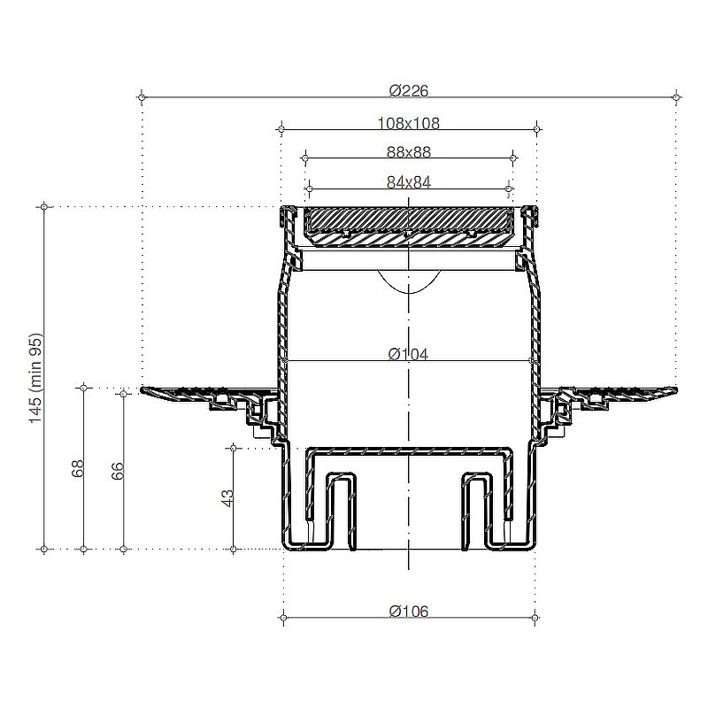 Душевой трап Pestan Confluo Standard 13000182 золото купить в интернет-магазине Sanbest
