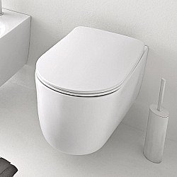 Унитаз подвесной Kerasan Nolita 5314 Белый Матовый, безободковый купить в интернет-магазине Sanbest