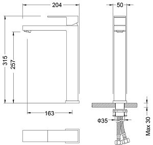 Смеситель для раковины Timo Selene 3061/00F купить в интернет-магазине сантехники Sanbest