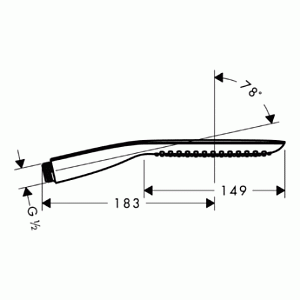 Душевая лейка Hansgrohe PuraVida 120 1jet 28558000 хром купить в интернет-магазине сантехники Sanbest