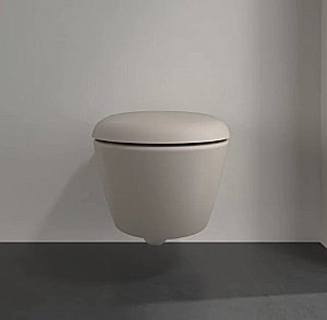 Унитаз подвесной Villeroy&Boch Antao 4674T0AM миндальный, безободковый, слив торнадо купить в интернет-магазине Sanbest