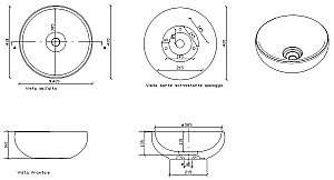 Раковина накладная Galassia Ergo 42 7105 белая купить в интернет-магазине Sanbest