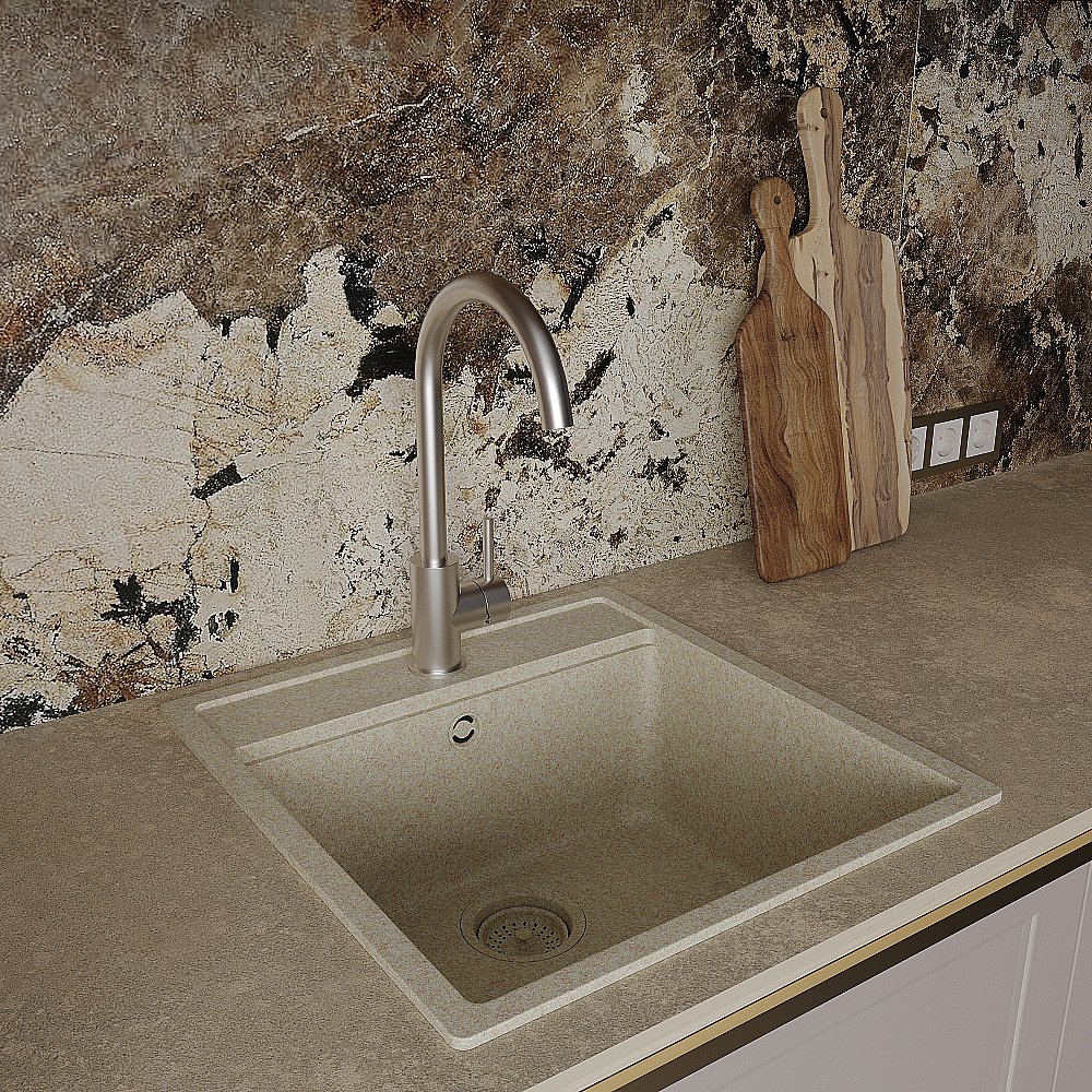 Смеситель для кухни Oliveeka KS OL-963002-BN никель брашированный купить в интернет-магазине сантехники Sanbest