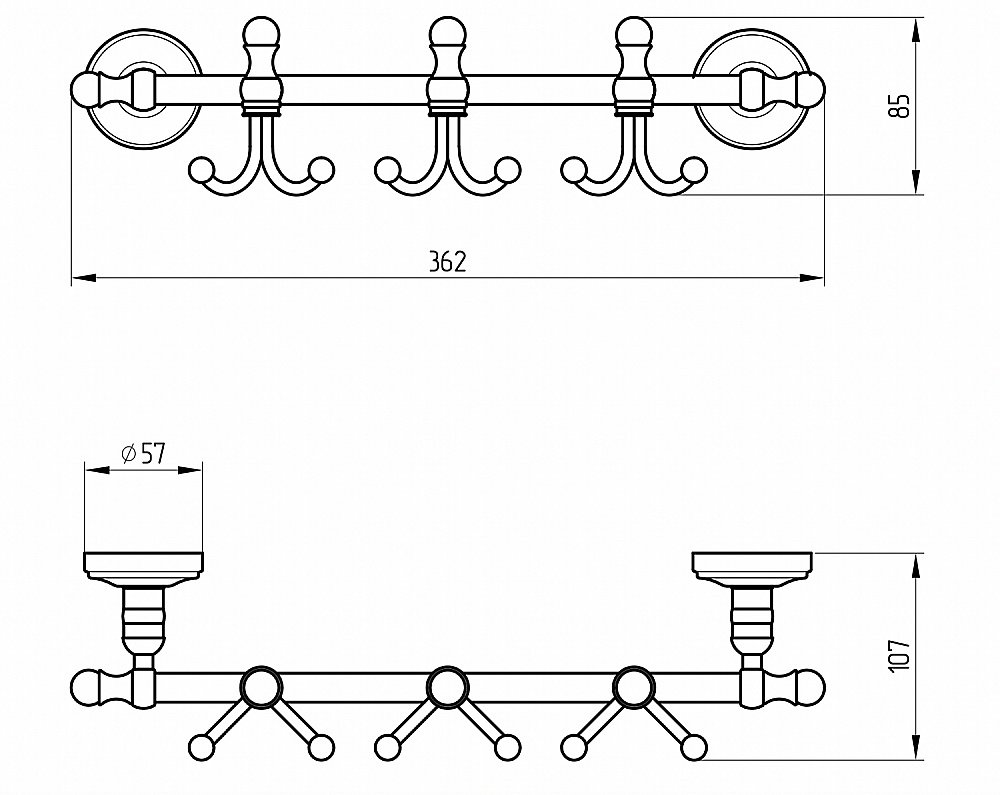 Крючок Migliore Mirella ML.MRL-M039.CRDO хром/золото купить в интернет-магазине сантехники Sanbest