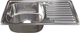 Кухонная мойка Mixline ML 42х76 530529 сталь левая купить в интернет-магазине сантехники Sanbest