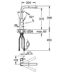 Смеситель для раковины Grohe Essence 30270000 хром купить в интернет-магазине сантехники Sanbest