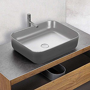 Раковина накладная Vincea 50 VBS-105MG серая матовая купить в интернет-магазине Sanbest