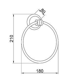 Полотенцедержатель-кольцо Boheme Hermitage 10384 купить в интернет-магазине сантехники Sanbest