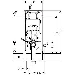 Система инсталляции для унитаза Geberit Sigma 8 111.796.00.1 купить в интернет-магазине сантехники Sanbest