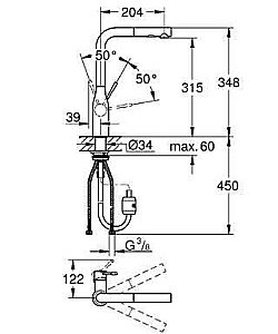 Смеситель для раковины Grohe Essence 30270000 хром купить в интернет-магазине сантехники Sanbest