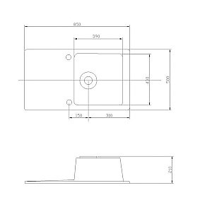 Кухонная мойка Акватон Верона 85 латте купить в интернет-магазине сантехники Sanbest