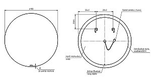 Зеркало Cersanit ECLIPSE 90x90 64144 в ванную от интернет-магазине сантехники Sanbest
