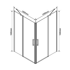 Душевой уголок Vincea Orta VSS-1O1010CL 100x100 стекло прозрачное/профиль хром купить в интернет-магазине Sanbest