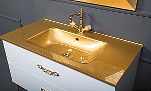 Тумба с раковиной Armadi Art Neoart 100 под моноблок стекло белая для ванной в интернет-магазине Sanbest