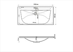 Консоль с раковиной Cezares Cadro 50/58 белая для ванной в интернет-магазине сантехники Sanbest