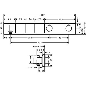 Смеситель для душа Hansgrohe RainSelect 15356600 черный/хром купить в интернет-магазине сантехники Sanbest