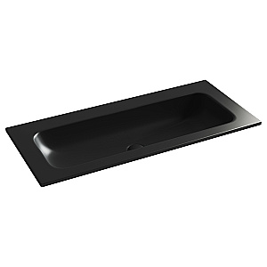 Тумба с раковиной Sancos Velta 100 VL100WG+CN7013MBwx теплый серый матовая/раковина черная матовая, без отверстий для ванной в интернет-магазине Sanbest