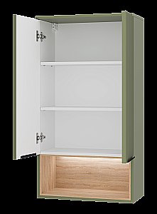 Шкаф подвесной Misty Enfida 60 ENF-08060-081 Зеленый / Дуб Сонома светлый для ванной в интернет-магазине сантехники Sanbest