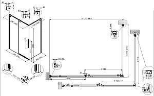 Душевой уголок Vincea Ultima 140х100 VSR-7UL1014CL стекло прозрачное/профиль хром купить в интернет-магазине Sanbest