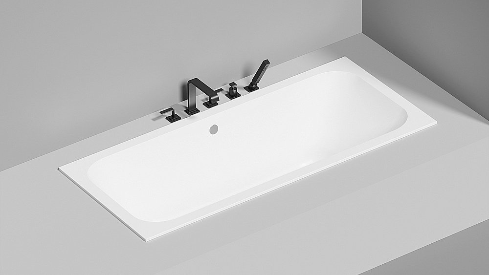 Ванна Salini Orlanda AXIS S-Stone 170x75 103223M белая матовая купить в интернет-магазине Sanbest