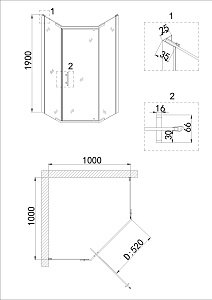 Душевой уголок Niagara Nova NG- 6434-08 100х100 купить в интернет-магазине Sanbest