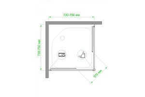 Душевой уголок Royal Bath RB75HPD-T-BL 75х75 прозрачный купить в интернет-магазине Sanbest