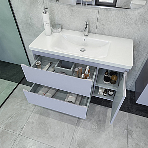 Тумба с раковиной Caprigo Forte 100 два ящика, одна дверь справа, стилл для ванной в интернет-магазине Sanbest