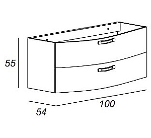 Тумба с раковиной Cezares Comfort Moderno 100 Bianco Lucido для ванной в интернет-магазине Sanbest